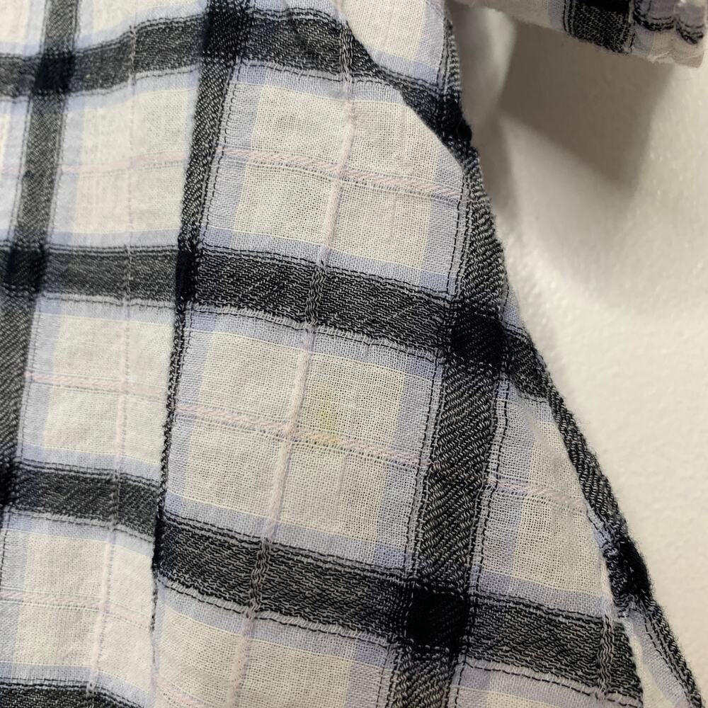 3/$20 Torrid women's plus size white plaid Harper three quarter sleeve top 0X - Picture 9 of 9